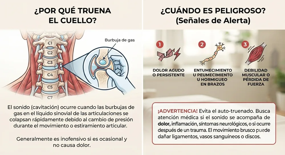 Por qué truena el cuello